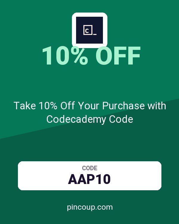 Take 10% Off Your Purchase with Codecademy Code