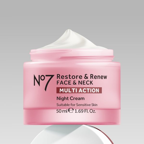 No7 Restore & Renew Multi Action Face & Neck Night Cream 1.69 fl oz at No7 Beauty