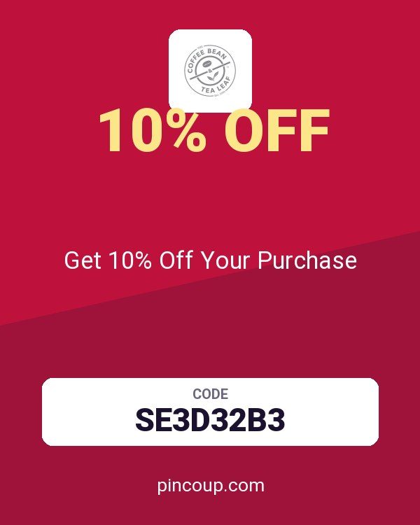 Coffee Bean & Tea Leaf coupon: Get 10% Off Your Purchase