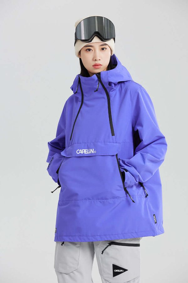 Luna Women's Pullover Snowboard Jacket, S / Premium Purple at Capelin Crew Ski, Snowboard & Outdoor Gear