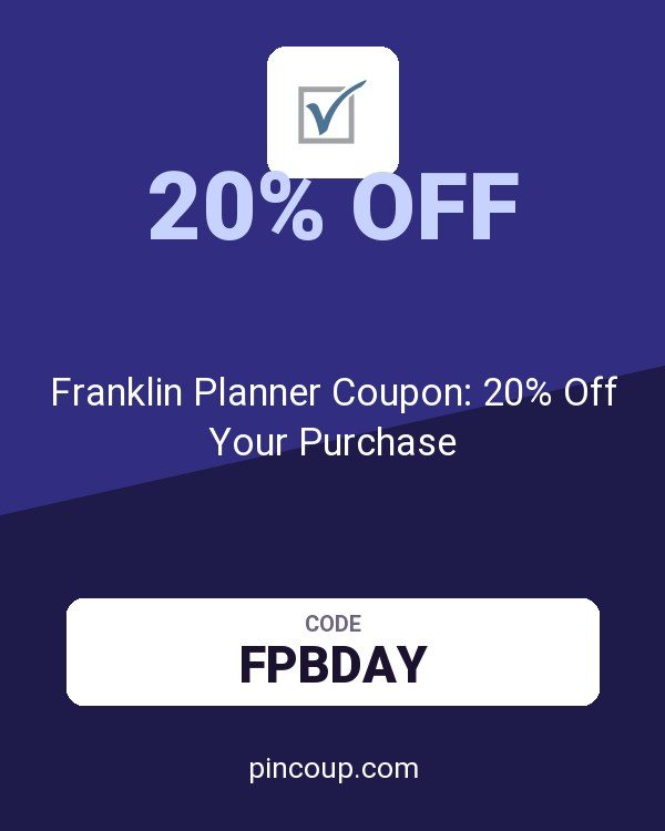 Franklin Planner Coupon: 20% Off Your Purchase