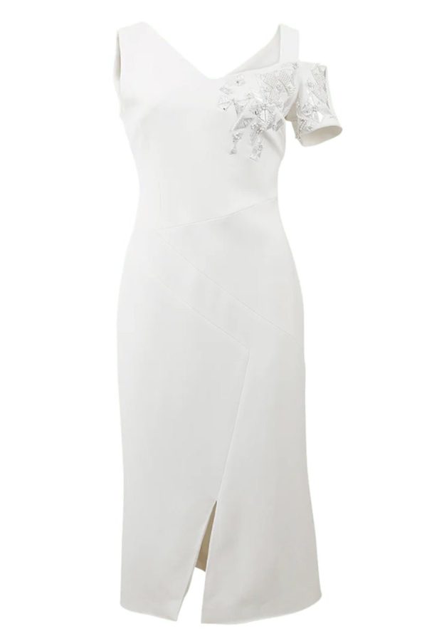 Off Shoulder Embroidered Dress at Marissa Collections