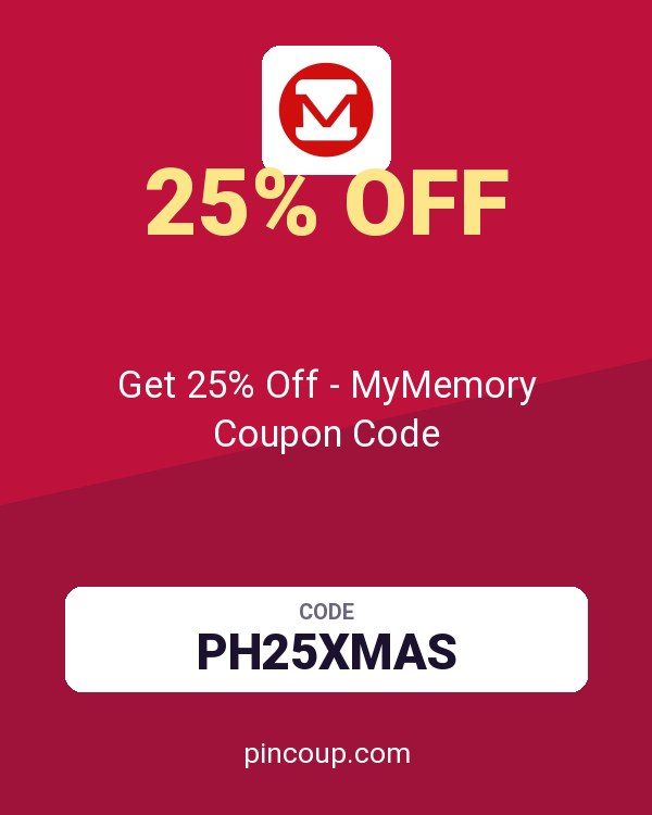 MyMemory.co.uk: Get 25% Off - MyMemory Coupon Code
