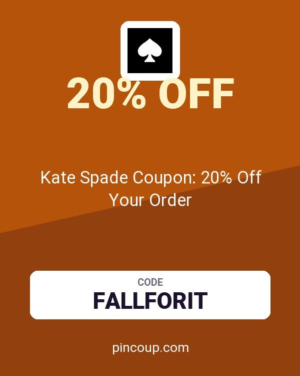 Kate Spade Coupon: 20% Off Your Order