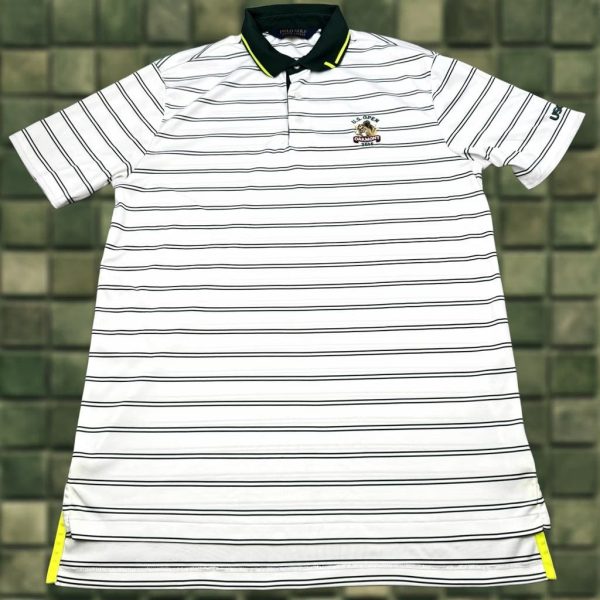 Ralph Lauren Polo Golf Shirt Mens Medium White Green Stripe Us Open Polo, Men's at Grailed