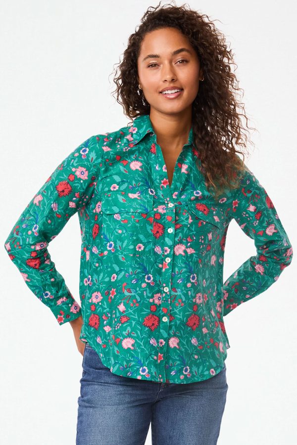 Pavone Floral Guy Shirt at Roller Rabbit