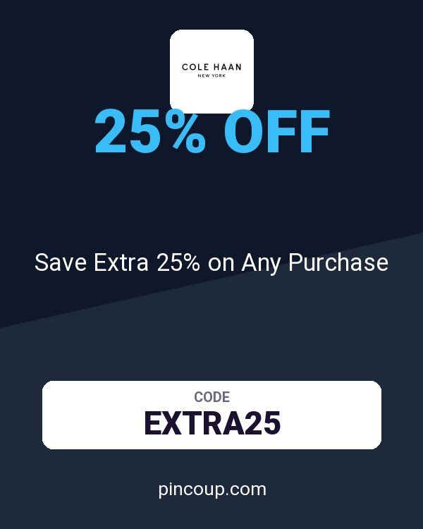 Cole Haan coupon: Save Extra 25% on Any Purchase