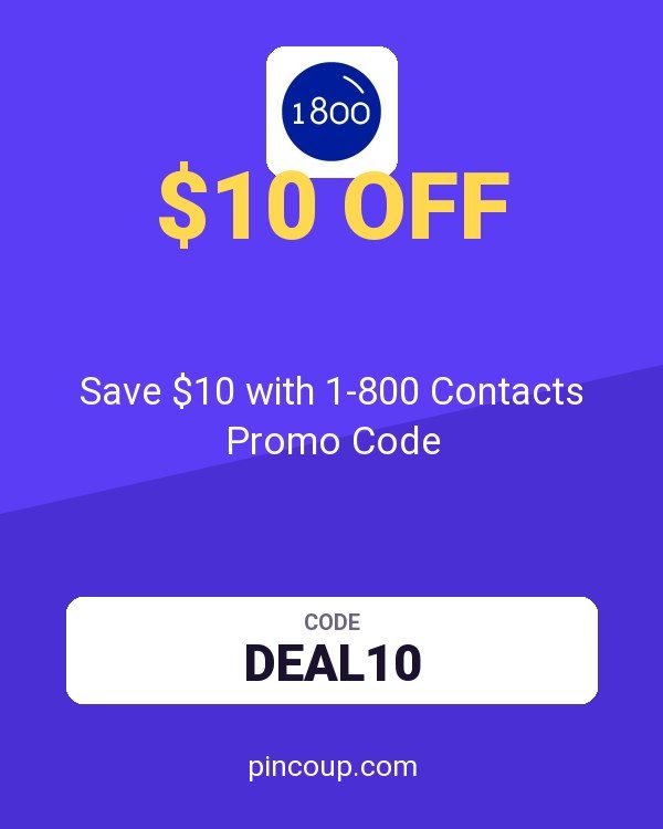 Save $10 with 1-800 Contacts Promo Code