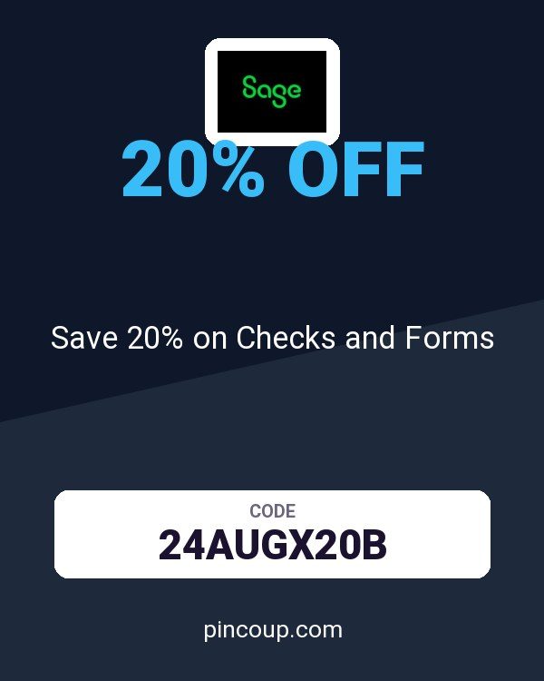 Sage coupon: Save 20% on Checks and Forms