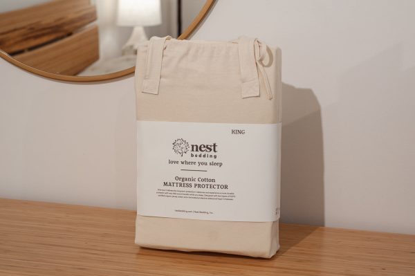 15" Organic Cotton Waterproof Mattress Protector at Nest Bedding