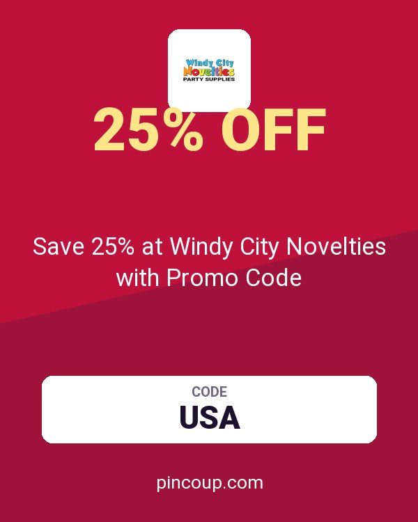 Save 25% at Windy City Novelties with Promo Code