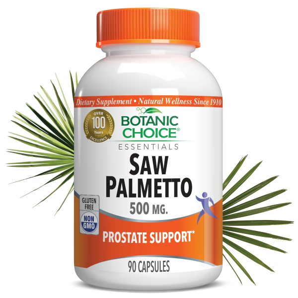 Saw Palmetto 500 mg - Prostate Support Supplement - 90 Capsules at Botanic Choice