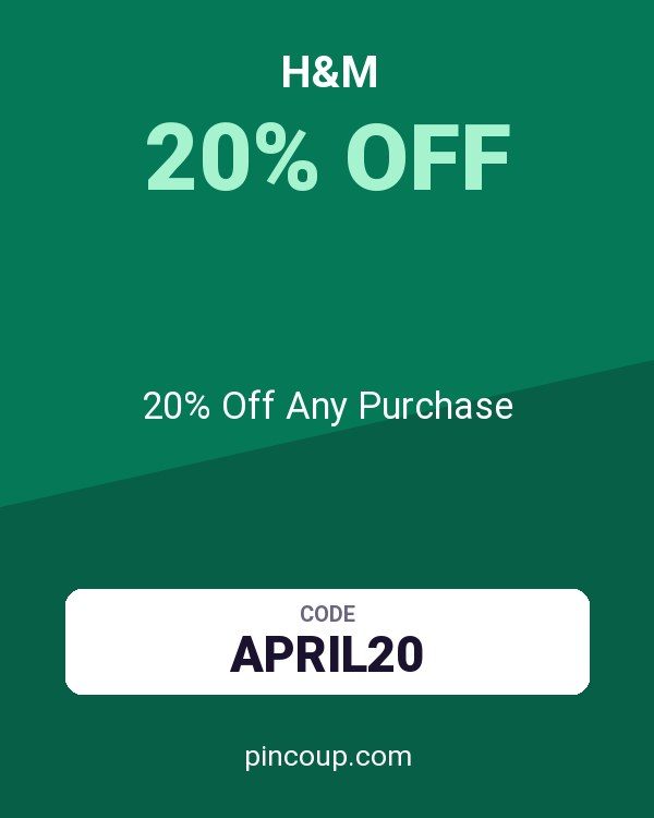 H&M coupon: 20% Off Any Purchase