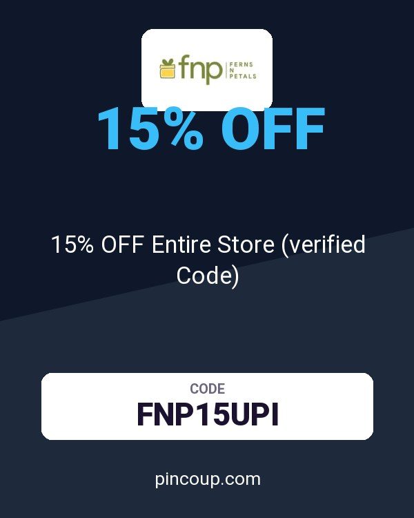Ferns N Petals coupon: 15% OFF Entire Store (verified Code)