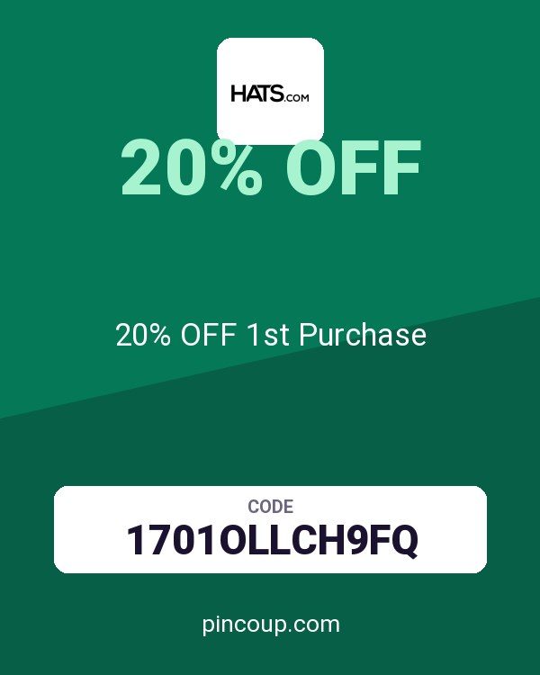 Hats.com coupon: 20% OFF 1st Purchase
