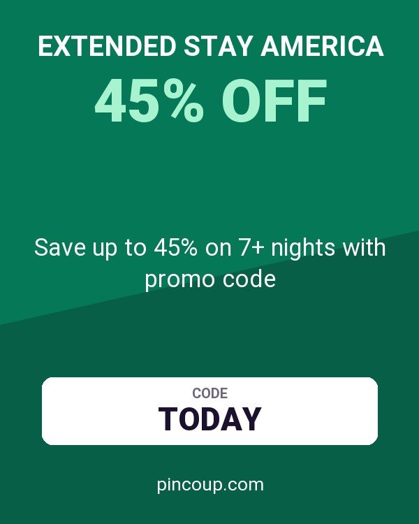 Extended Stay America coupon: Save up to 45% on 7+ nights with promo code