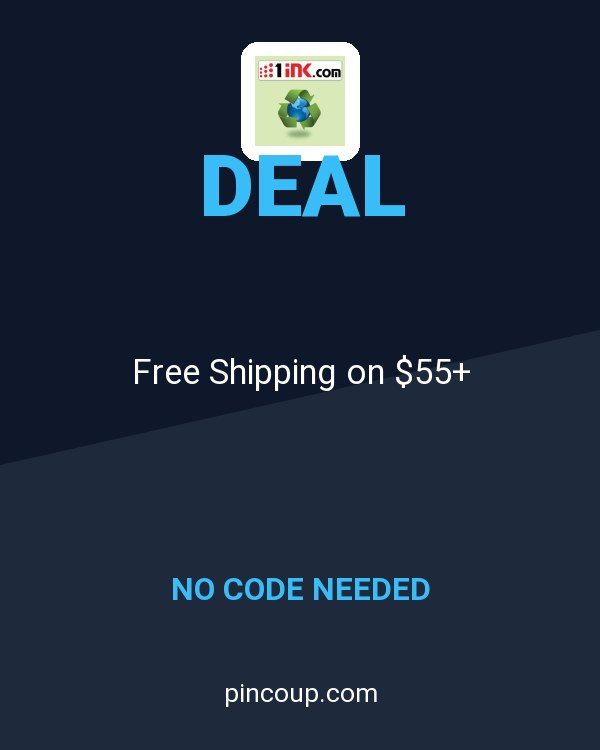 1ink.com coupon: Free Shipping on $55+