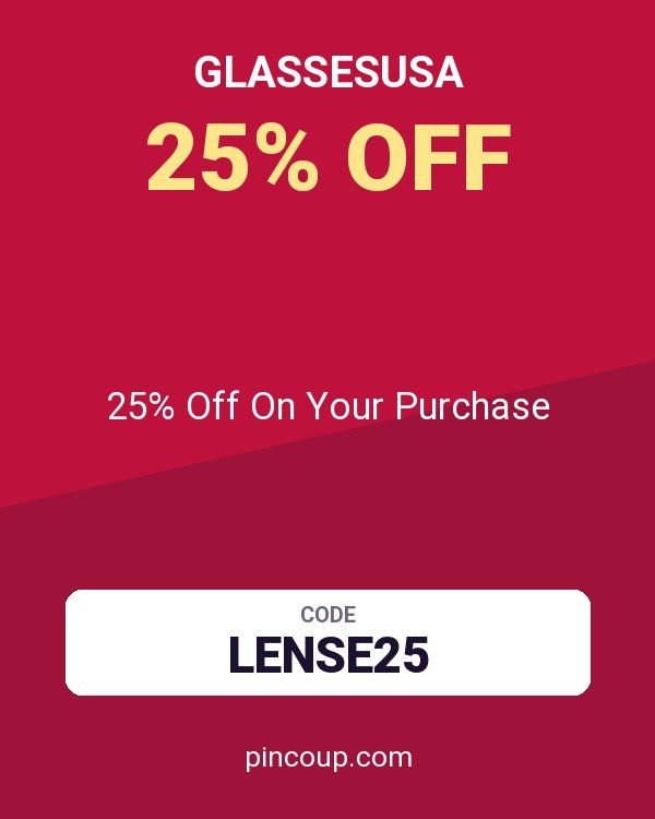 GlassesUSA coupon: 25% Off On Your Purchase