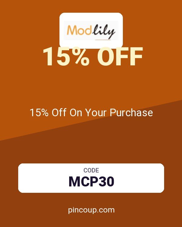 Modlily coupon: 15% Off On Your Purchase