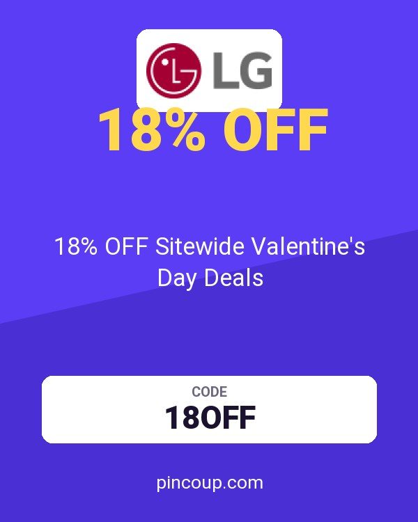 LG coupon: 18% OFF Sitewide Valentine's Day Deals