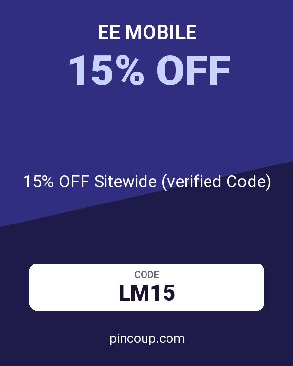 EE Mobile coupon: 15% OFF Sitewide (verified Code)