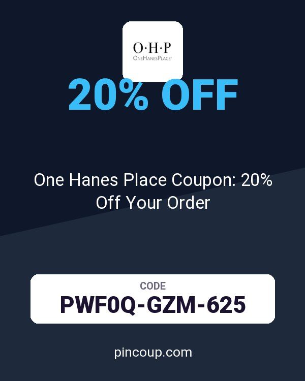 OneHanesPlace.com: One Hanes Place Coupon: 20% Off Your Order