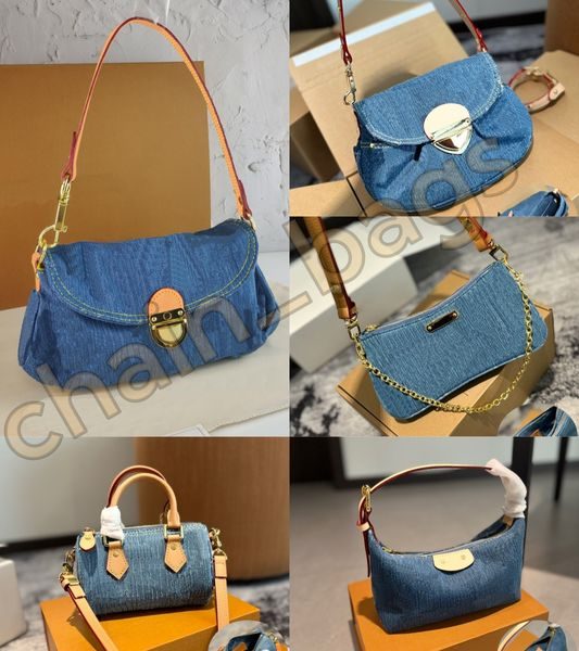 luxury designer shoulder denim bag handbag bags designer women purse hobo tote crossbody bag 2025 designer shoulder mini bags for women designer sac 99 at DHgate