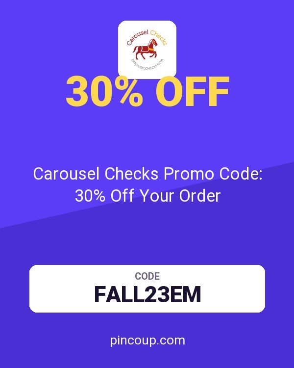 Carousel Checks Promo Code: 30% Off Your Order