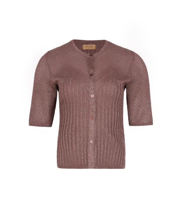 Falconeri Lamé openwork wrap-style design Woman Rosé Dark Size S/M