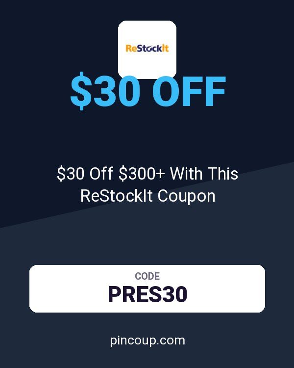 ReStockIt.com: $30 Off $300+ With This ReStockIt Coupon