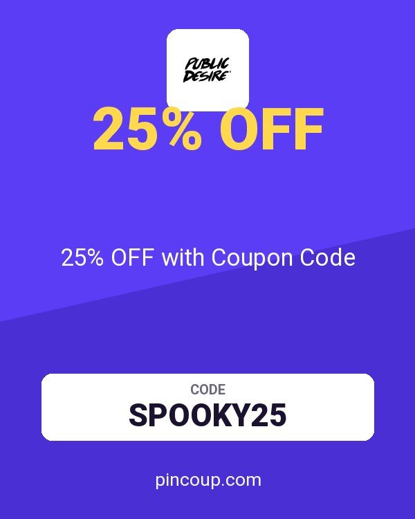 Public Desire: 25% OFF with Coupon Code