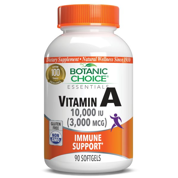 Vitamin A 10,000 IU - Immune Support - 90 Softgels at Botanic Choice