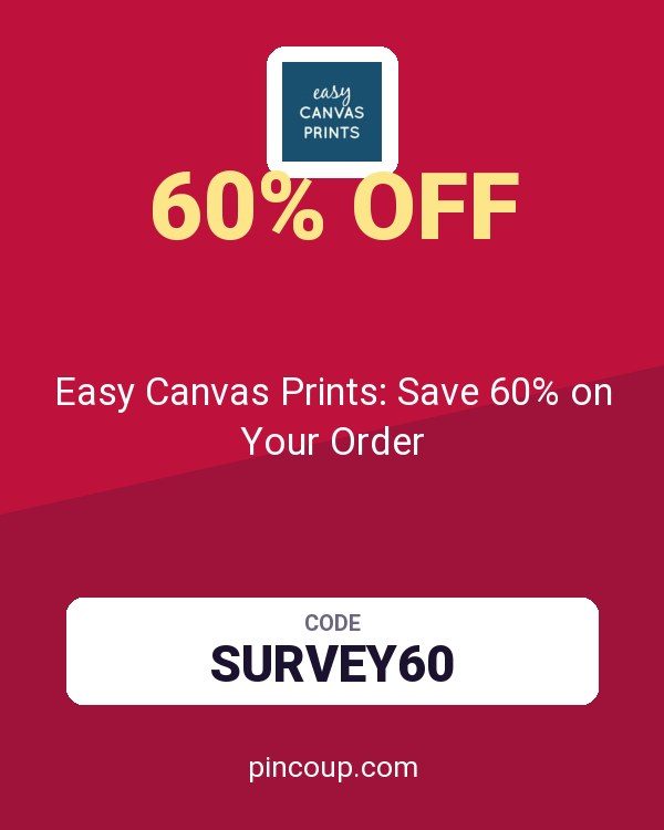 Easy Canvas Prints: Save 60% on Your Order