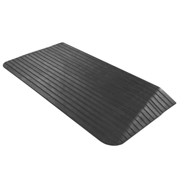 2.5" H Rubber Entry Ramp 1,500 lb. Capacity - Non-Slip, Solid Wheelchair Threshold Ramp by Silver Spring DH-TR-25 at Discount Ramps