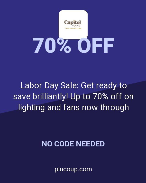 1-800Lighting coupon: Labor Day Sale: Get ready to save brilliantly! Up to 70% off on lighting and fans now through September 11th