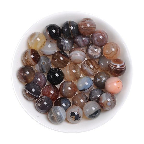 4mm 6mm 8mm 10mm 12mm Natural Persian Agate Stone Round Beads for Jewelry Making Stone Beads for Bracelets Spacer Beads Wholesale at Wish US & CA