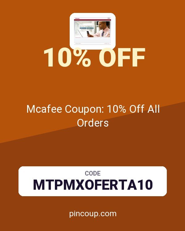 Mcafee Coupon: 10% Off All Orders