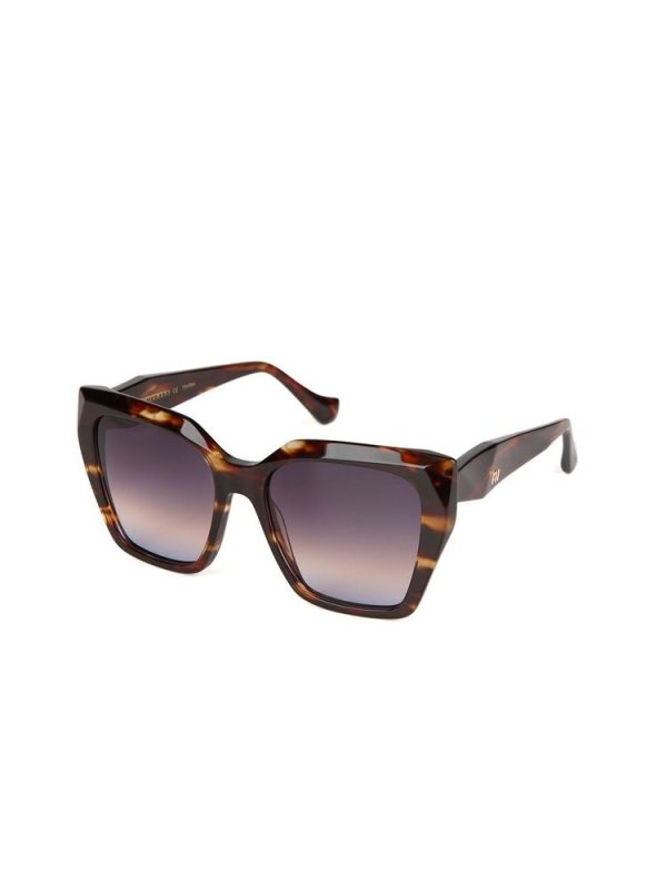 Ana Hickmann AH9489 Oversized Tortoiseshell Acetate Sunglasses — Brown at italist.com