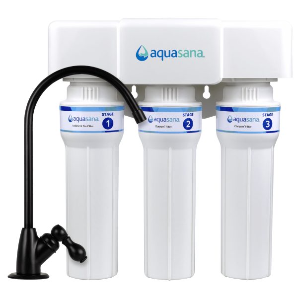 Aquasana 3-Stage Fast Flow Rate Under Sink Water Filter 15X Stronger Filtration Reduces 78 Contaminants Certified to NSF/ANSI 42, 53 & 401 Matte Black at Aquasana Home Water Filters