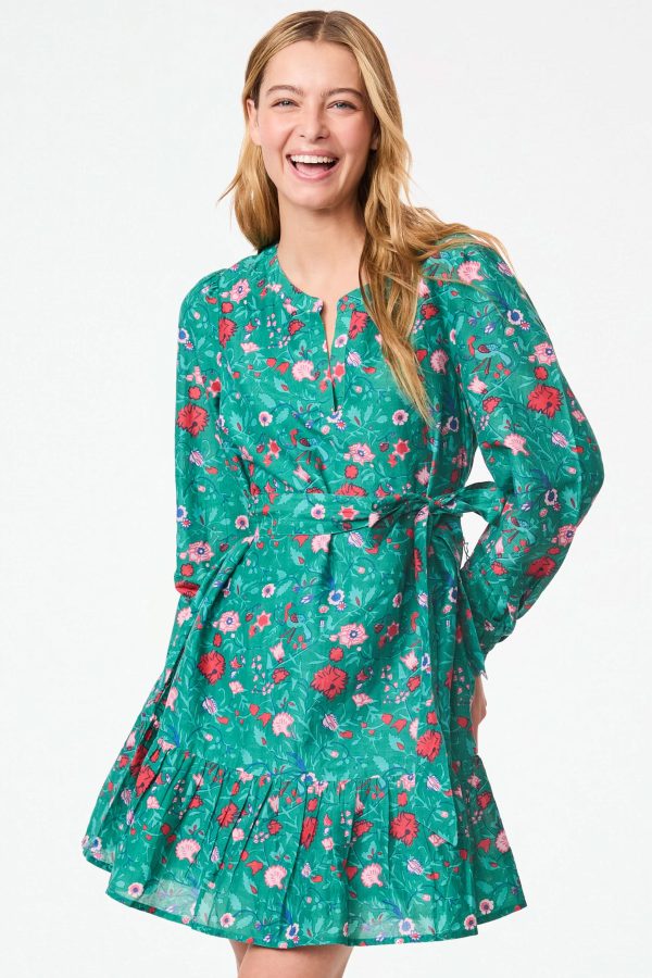 Pavone Floral Philippa Dress at Roller Rabbit