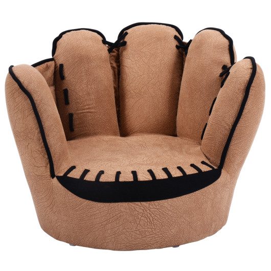 Household Five Fingers Baseball Glove Shaped Kids Leisure Upholstered Sofa at Costway