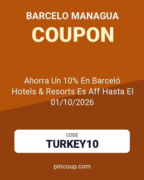 Barcelo Managua coupon: Ahorra Un 10% En Barceló Hotels & Resorts Es Aff Hasta El 01/10/2026
