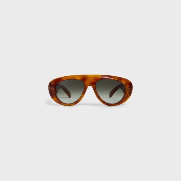 Celine 4S340CPLF Thermoformed Acetate Sunglasses — Brown at italist.com