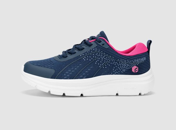 Women's Cloud Wanderer V16 - Navy Blue/Neon Pink / 8 / Wide/2E at FitVille