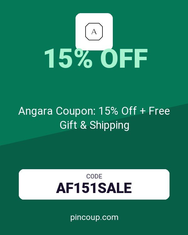 Angara Coupon: 15% Off + Free Gift & Shipping