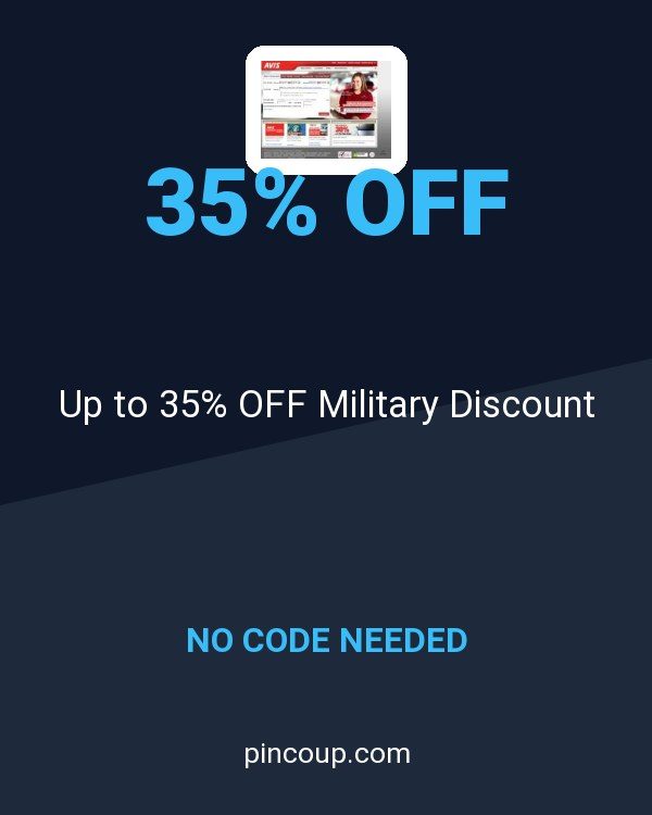 Avis Car Rental coupon: Up to 35% OFF Military Discount