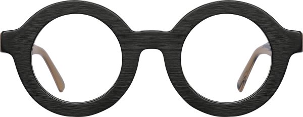 Fytoo Round Black Acetate Full Rim Eyeglasses