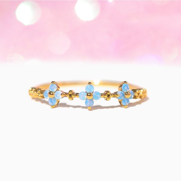 Blue Blossom Love Ring at Girls Crew