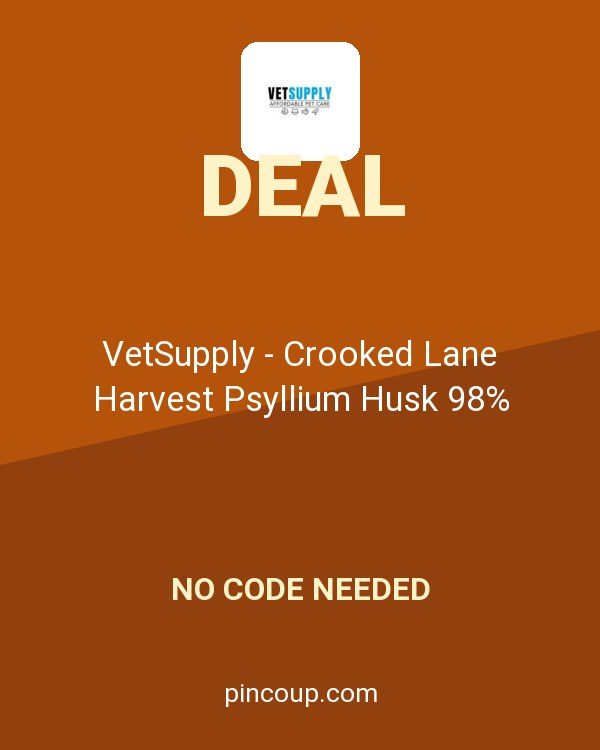 VetSupply.com.au coupon: VetSupply - Crooked Lane Harvest Psyllium Husk 98%