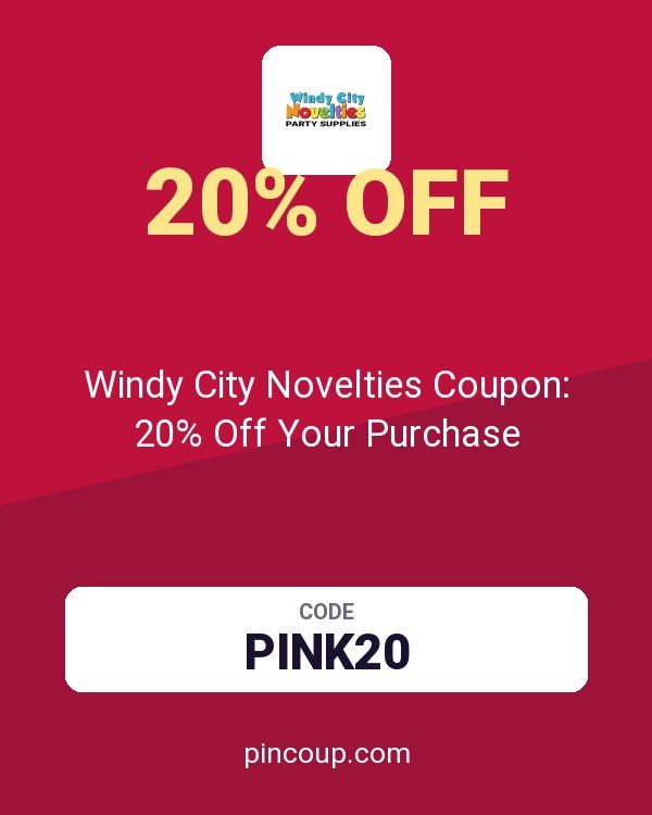 Windy City Novelties Coupon: 20% Off Your Purchase